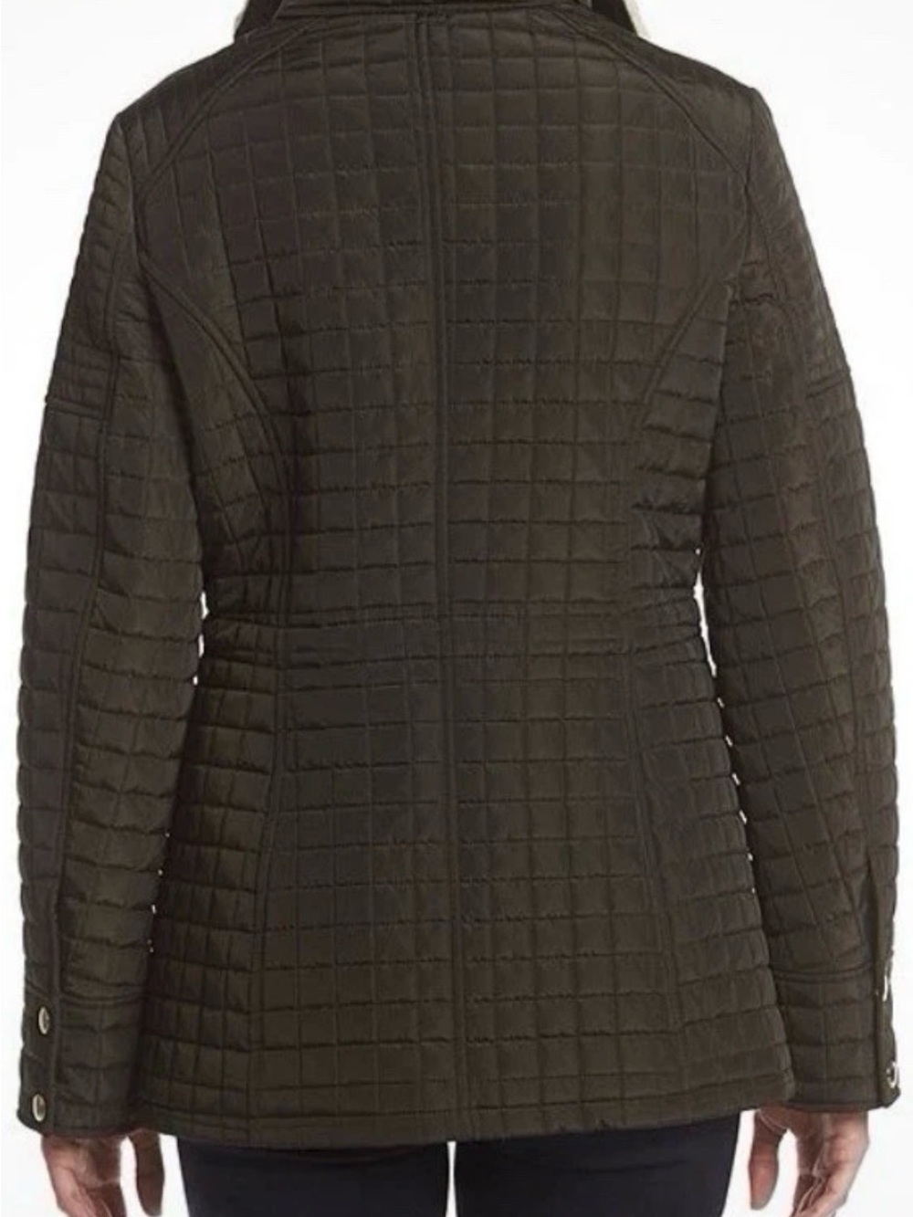 MICHAEL Kors Ladies
Quilted Anorak Coat jacket  Sz Large - Dark Green Moss Color - Picture 2 of 5